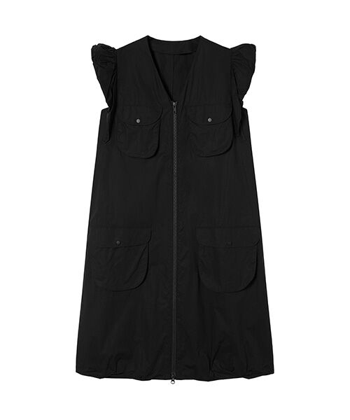 JNBY / ジェーエヌビーワイ ミニ丈・ひざ丈ワンピース | Cloud Large Pocket Zip-front Cotton Dress / ジップアップドレス | 詳細6