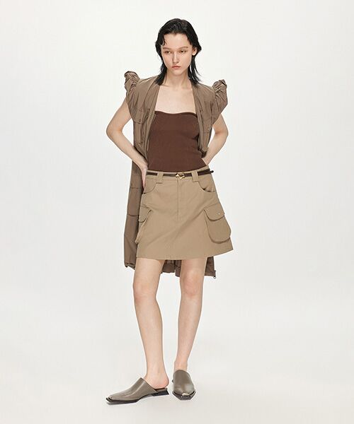 JNBY / ジェーエヌビーワイ ミニ丈・ひざ丈ワンピース | Cloud Large Pocket Zip-front Cotton Dress / ジップアップドレス | 詳細10