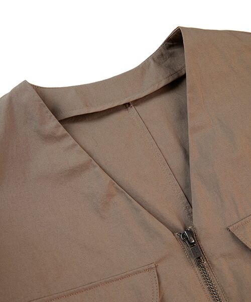 JNBY / ジェーエヌビーワイ ミニ丈・ひざ丈ワンピース | Cloud Large Pocket Zip-front Cotton Dress / ジップアップドレス | 詳細17