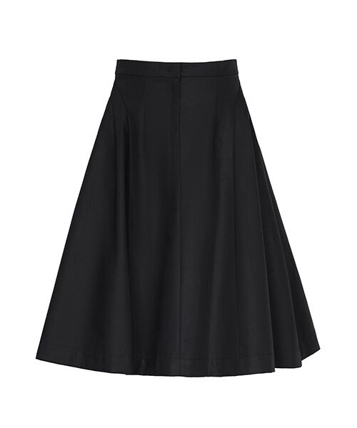 René basic ブラック フレアスカート 膝丈36 ポケット付き、未使用 sk002-01_bk.jpg