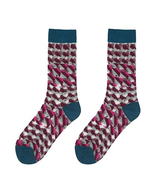JNBY/ジェーエヌビーワイ Geometric Nylon Socks WINE ONE SIZE JNBY/ジェーエヌビーワイ Geometric Nylon Socks WINE ONE SIZE