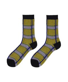 JNBY / ジェーエヌビーワイ ソックス | Windowpane-check Nylon Socks / チェックナイロンソックス