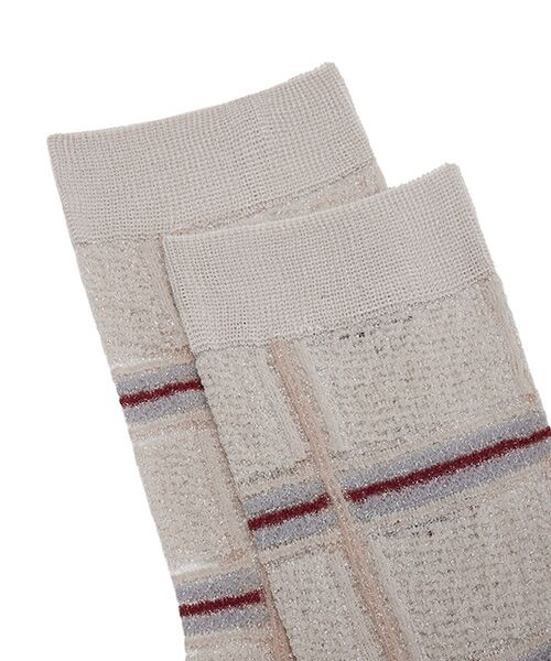 JNBY / ジェーエヌビーワイ ソックス | Windowpane-check Nylon Socks / チェックナイロンソックス | 詳細2