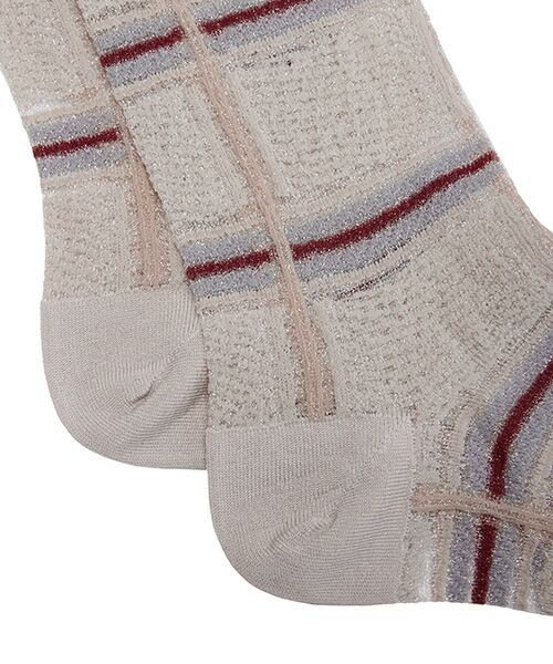 JNBY / ジェーエヌビーワイ ソックス | Windowpane-check Nylon Socks / チェックナイロンソックス | 詳細3