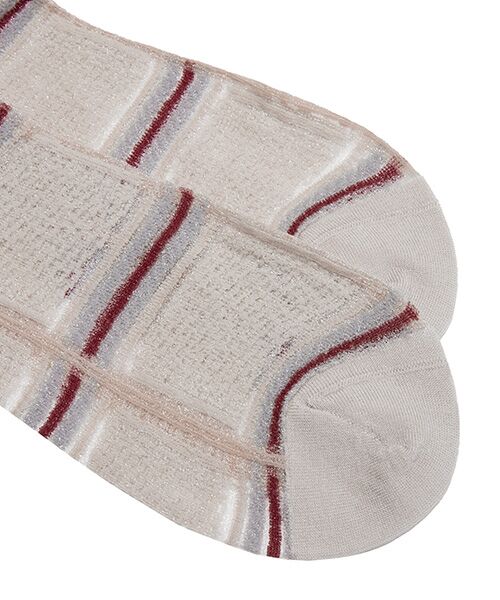 JNBY / ジェーエヌビーワイ ソックス | Windowpane-check Nylon Socks / チェックナイロンソックス | 詳細4