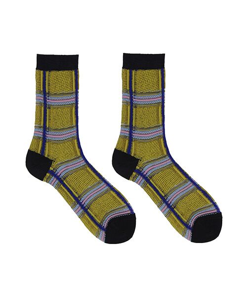JNBY / ジェーエヌビーワイ ソックス | Windowpane-check Nylon Socks / チェックナイロンソックス | 詳細6