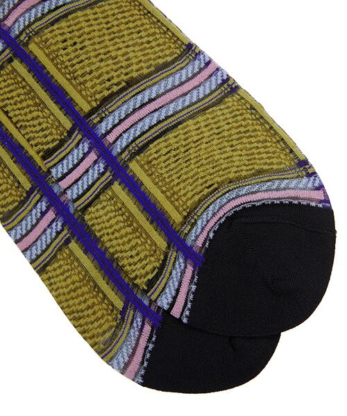 JNBY / ジェーエヌビーワイ ソックス | Windowpane-check Nylon Socks / チェックナイロンソックス | 詳細9