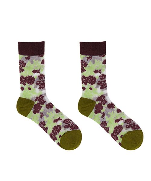 JNBY / ジェーエヌビーワイ ソックス | Retro Floral-jacquard Sheer Stretch-nylon Socks / レトロフローラルジャカードソックス | 詳細1
