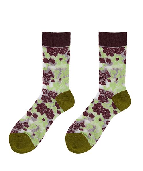 JNBY/ジェーエヌビーワイ Retro Floral-jacquard Sheer Stretch-nylon Socks PISTACHIO ONE SIZE JNBY/ジェーエヌビーワイ Retro Floral-jacquard Sheer Stretch-nylon Socks PISTACHIO ONE SIZE