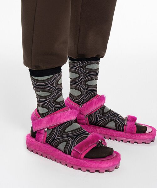 JNBY/ジェーエヌビーワイ Eye-catching Onion-jacquard Nylon-blend Socks IRON ONE SIZE JNBY/ジェーエヌビーワイ Eye-catching Onion-jacquard Nylon-blend Socks IRON ONE SIZE