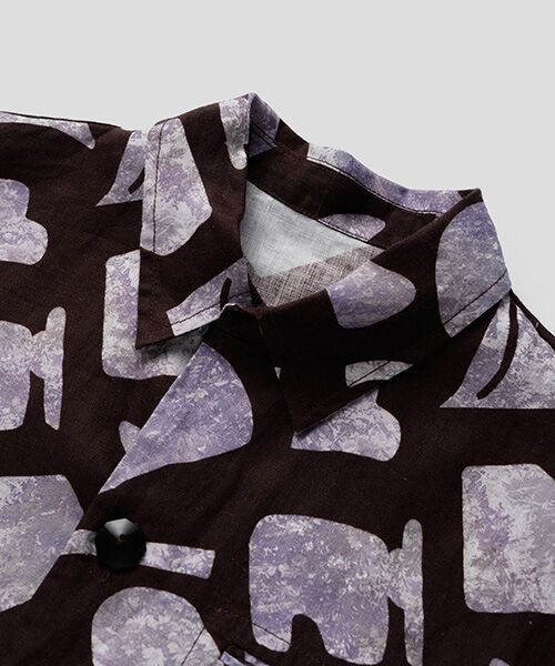 JNBY / ジェーエヌビーワイ ルームウェア | HOME Genderless Loose-fit Linen Pajama Shirt / ジオメトリックリネンパジャマシャツ | 詳細6