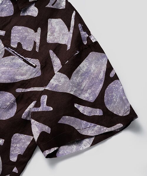 JNBY / ジェーエヌビーワイ ルームウェア | HOME Genderless Loose-fit Linen Pajama Shirt / ジオメトリックリネンパジャマシャツ | 詳細7