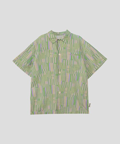 JNBY / ジェーエヌビーワイ ルームウェア | HOME Genderless Loose-fit Geometric-print Linen-blend Pajama Shirt / ジェンダーレスジオメトリックプリント パジャマシャツ | 詳細4