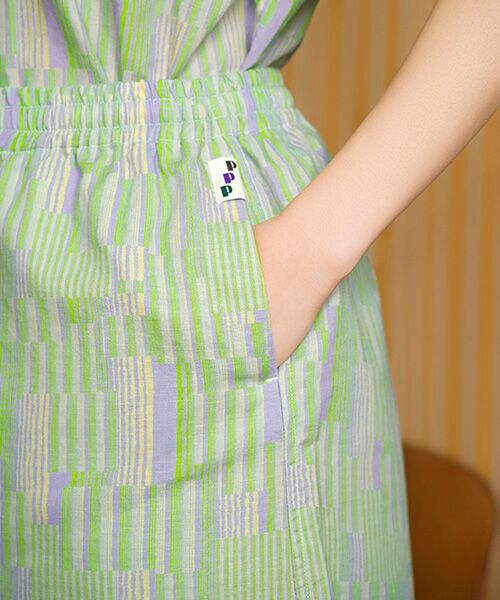 JNBY / ジェーエヌビーワイ ルームウェア | HOME Genderless Loose-fit Geometric-print Linen-blend Pajama Shorts / ジェンダーレスジオメトリックプリント パジャマショートパンツ | 詳細3