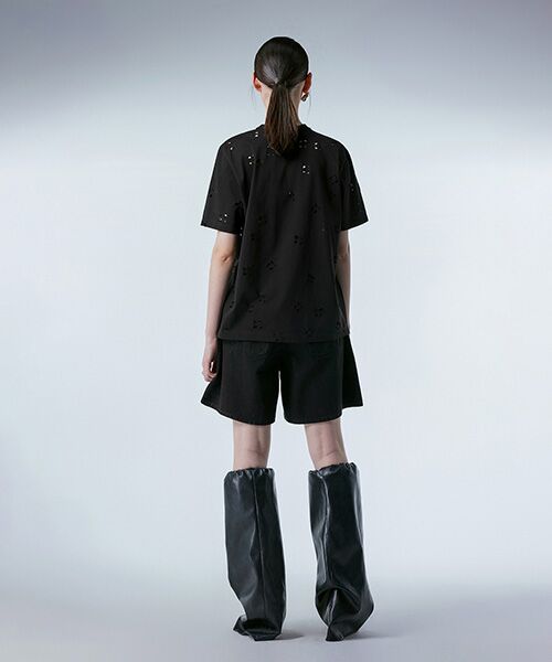 JNBY / ジェーエヌビーワイ Tシャツ | Laser-cut Floral Hollow T-Shirt / レースカットフローラルTシャツ | 詳細15