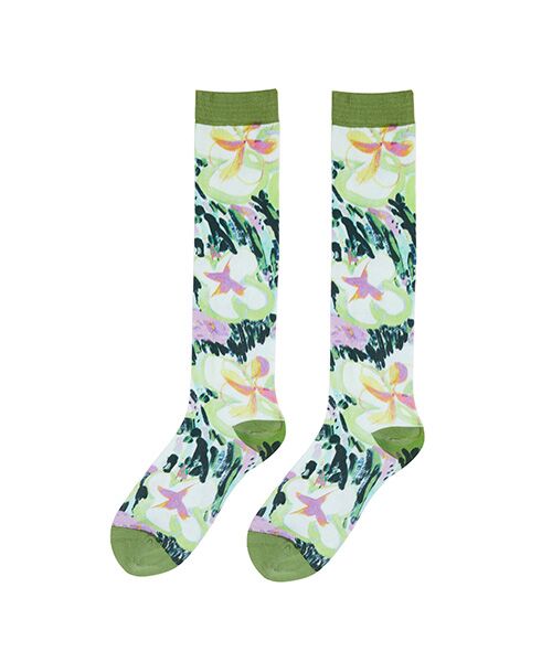 JNBY/ジェーエヌビーワイ Blossom Brightness Knee-high Socks OLIVE GREEN ONE SIZE JNBY/ジェーエヌビーワイ Blossom Brightness Knee-high Socks OLIVE GREEN ONE SIZE