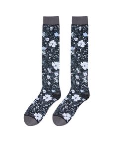 JNBY / ジェーエヌビーワイ ソックス | Vintage Floral Knee-high Socks / フローラルハイソックス