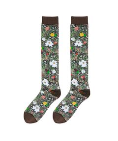 JNBY / ジェーエヌビーワイ ソックス | Vintage Floral Knee-high Socks / フローラルハイソックス