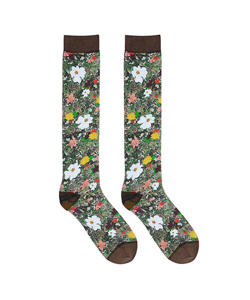 JNBY / ジェーエヌビーワイ ソックス | Vintage Floral Knee-high Socks / フローラルハイソックス | 詳細6