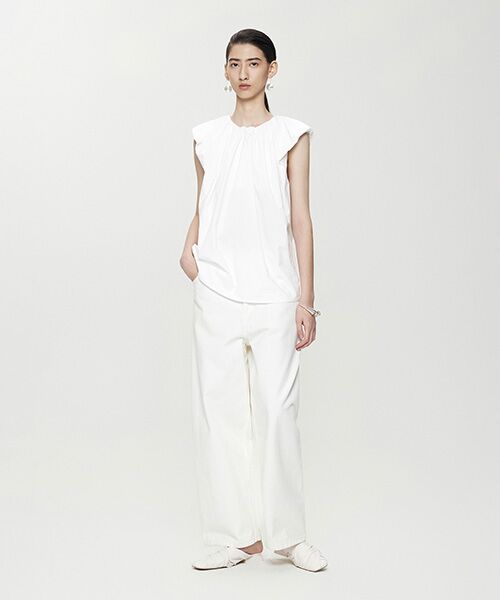 JNBY / ジェーエヌビーワイ シャツ・ブラウス | Gathered Ballon-sleeve Shirt / バルーンスリーブシャツ | 詳細3