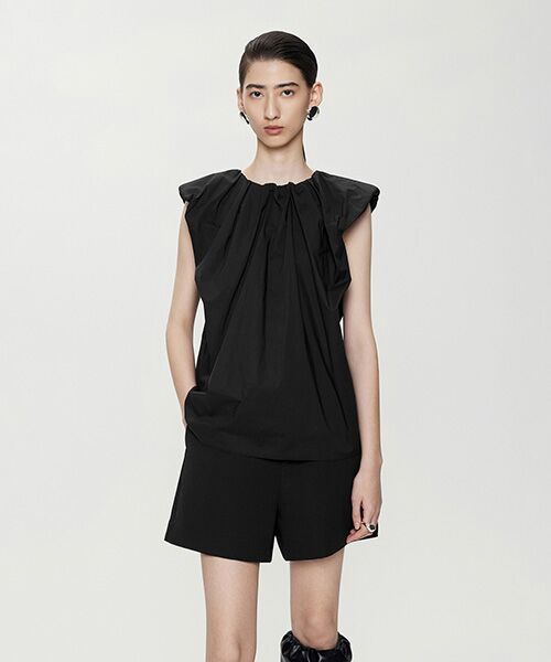 JNBY / ジェーエヌビーワイ シャツ・ブラウス | Gathered Ballon-sleeve Shirt / バルーンスリーブシャツ | 詳細9