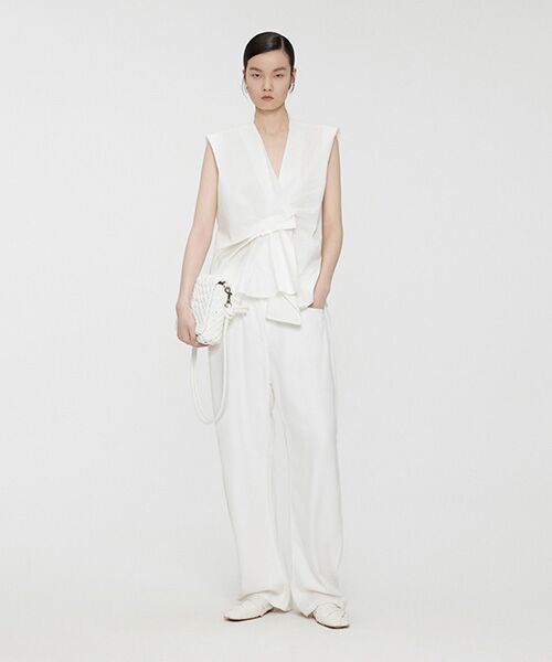 JNBY / ジェーエヌビーワイ シャツ・ブラウス | V-neck Pleated-front Sleeveless Shirt / Vネックフロントプリーツシャツ | 詳細4