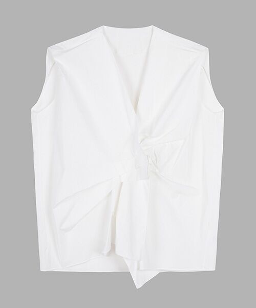 JNBY / ジェーエヌビーワイ シャツ・ブラウス | V-neck Pleated-front Sleeveless Shirt / Vネックフロントプリーツシャツ | 詳細6