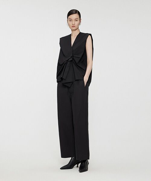 JNBY / ジェーエヌビーワイ シャツ・ブラウス | V-neck Pleated-front Sleeveless Shirt / Vネックフロントプリーツシャツ | 詳細11