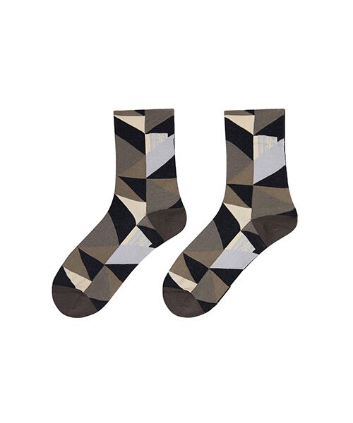 JNBY/ジェーエヌビーワイ Geometric-pattern Socks LATTE ONE SIZE JNBY/ジェーエヌビーワイ Geometric-pattern Socks LATTE ONE SIZE