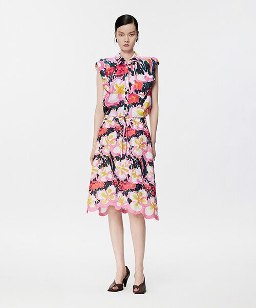 JNBY / ジェーエヌビーワイ シャツ・ブラウス | Abstract Hand-painted Floral Sleeveless Shirt / フローラフ スリーブレスシャツ | 詳細4