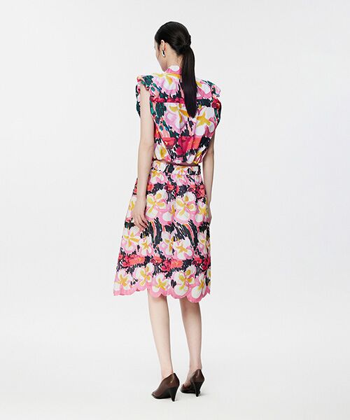 JNBY / ジェーエヌビーワイ シャツ・ブラウス | Abstract Hand-painted Floral Sleeveless Shirt / フローラフ スリーブレスシャツ | 詳細6