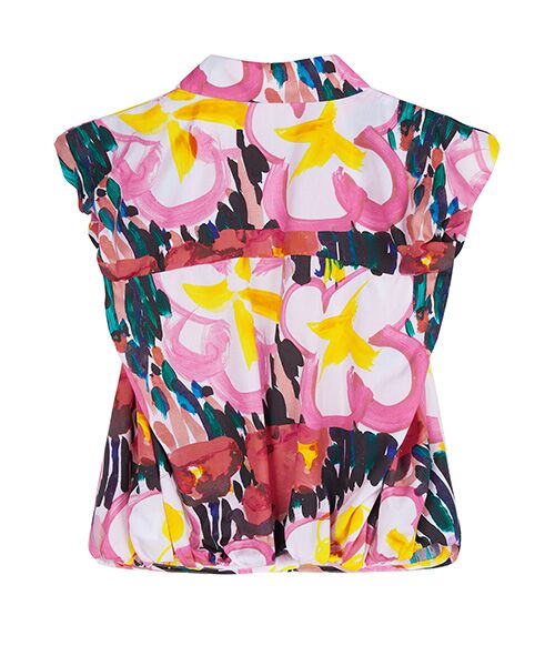 JNBY / ジェーエヌビーワイ シャツ・ブラウス | Abstract Hand-painted Floral Sleeveless Shirt / フローラフ スリーブレスシャツ | 詳細8
