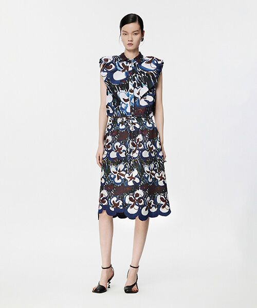 JNBY / ジェーエヌビーワイ シャツ・ブラウス | Abstract Hand-painted Floral Sleeveless Shirt / フローラフ スリーブレスシャツ | 詳細13