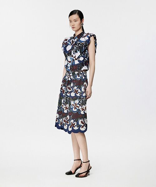 JNBY / ジェーエヌビーワイ シャツ・ブラウス | Abstract Hand-painted Floral Sleeveless Shirt / フローラフ スリーブレスシャツ | 詳細14