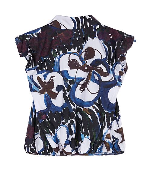 JNBY / ジェーエヌビーワイ シャツ・ブラウス | Abstract Hand-painted Floral Sleeveless Shirt / フローラフ スリーブレスシャツ | 詳細17