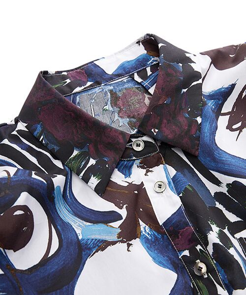 JNBY / ジェーエヌビーワイ シャツ・ブラウス | Abstract Hand-painted Floral Sleeveless Shirt / フローラフ スリーブレスシャツ | 詳細18