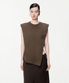 JNBY / ジェーエヌビーワイ シャツ・ブラウス | Sophisticated Block-structure Sleeveless T-shirt / ノースリーブTシャツ