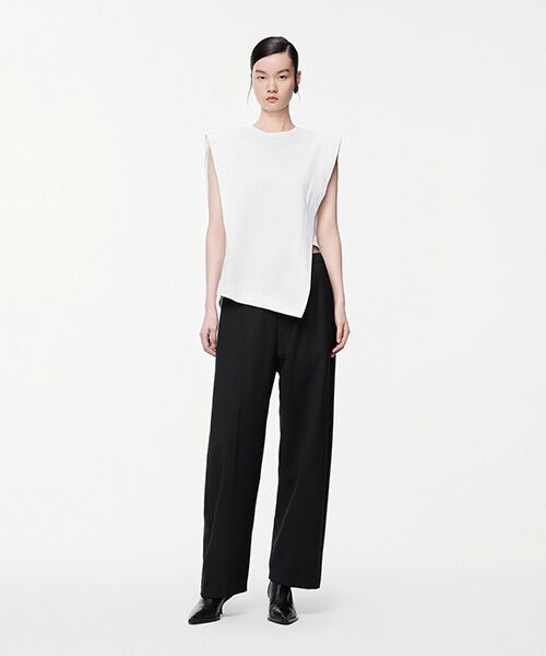 JNBY / ジェーエヌビーワイ シャツ・ブラウス | Sophisticated Block-structure Sleeveless T-shirt / ノースリーブTシャツ | 詳細4