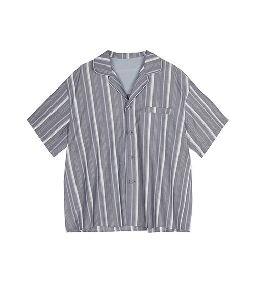 JNBY/ジェーエヌビーワイ HOME Unisex Striped Lounge Shirt GRAY S JNBY/ジェーエヌビーワイ HOME Unisex Striped Lounge Shirt GRAY S