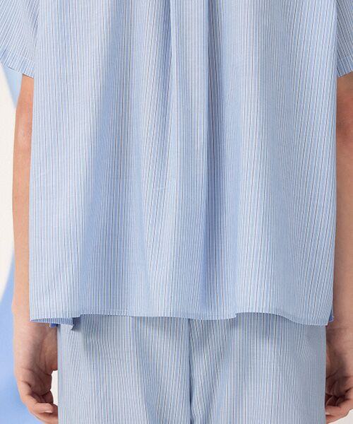 JNBY / ジェーエヌビーワイ ルームウェア | HOME Unisex Striped Lounge Shirt / ユニセックス ストライプラウンジシャツ | 詳細8