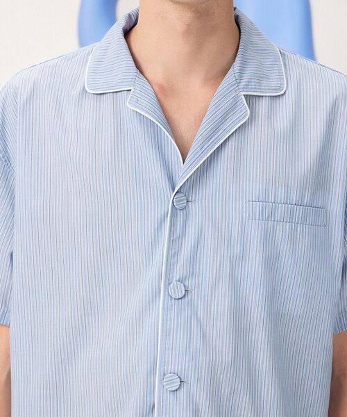 JNBY / ジェーエヌビーワイ ルームウェア | HOME Unisex Striped Lounge Shirt / ユニセックス ストライプラウンジシャツ | 詳細19