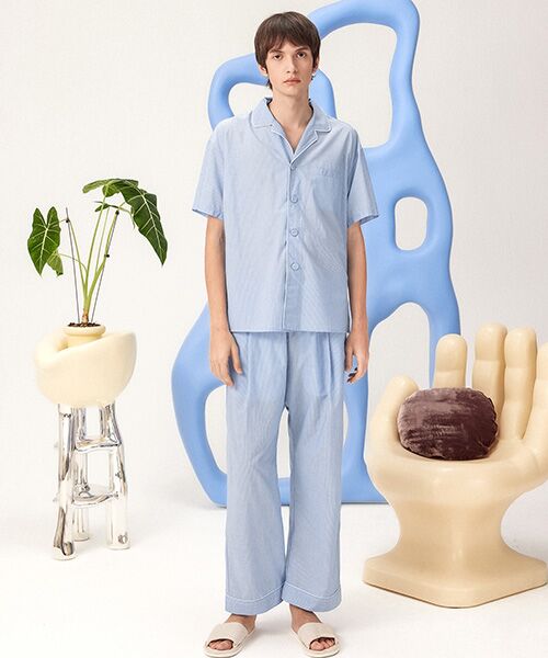 JNBY / ジェーエヌビーワイ ルームウェア | HOME Unisex Striped Lounge Trousers / ユニセックス ストライプラウンジパンツ | 詳細8