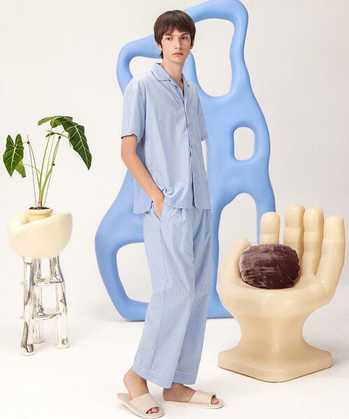 JNBY / ジェーエヌビーワイ ルームウェア | HOME Unisex Striped Lounge Trousers / ユニセックス ストライプラウンジパンツ | 詳細9