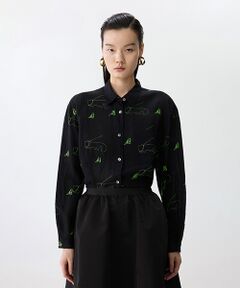 JNBY / ジェーエヌビーワイ シャツ・ブラウス | Embroidered Cat Linen Shirt / キャットリネンシャツ