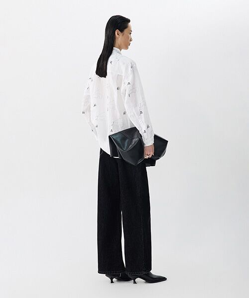 ブラウス シャツ Embroidered Cat Linen Shirt / キャットリネンシャツ レディース メンズ JNBY ブラウス シャツ Embroidered Cat Linen Shirt / キャット