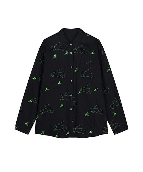 JNBY / ジェーエヌビーワイ シャツ・ブラウス | Embroidered Cat Linen Shirt / キャットリネンシャツ | 詳細18