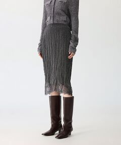 JNBY / ジェーエヌビーワイ ミニ・ひざ丈スカート | Shimmer Lace Knit Skirt / レースニットスカート