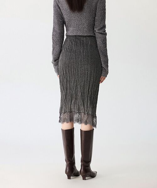JNBY / ジェーエヌビーワイ ミニ・ひざ丈スカート | Shimmer Lace Knit Skirt / レースニットスカート | 詳細2