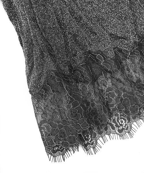 JNBY / ジェーエヌビーワイ ミニ・ひざ丈スカート | Shimmer Lace Knit Skirt / レースニットスカート | 詳細13