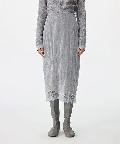 JNBY / ジェーエヌビーワイ ミニ・ひざ丈スカート | Shimmer Lace Knit Skirt / レースニットスカート | 詳細14